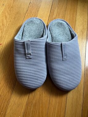 Bombas Nest lavender purple ribbed women’s unisex slippers slides 9 nonslip sole